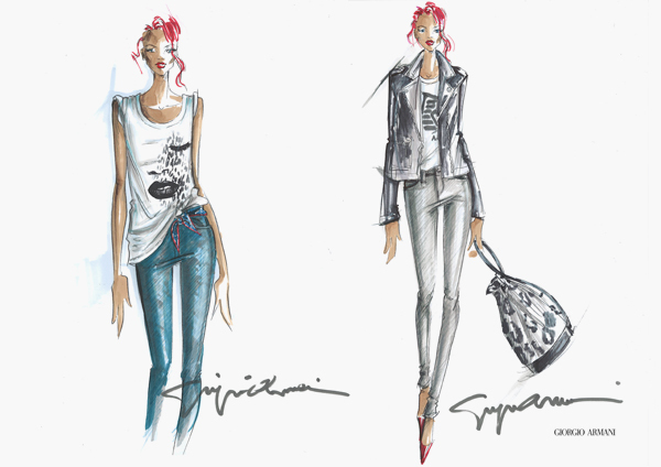 600x424 Armani, Clothes, Design, Drawing, Fashion