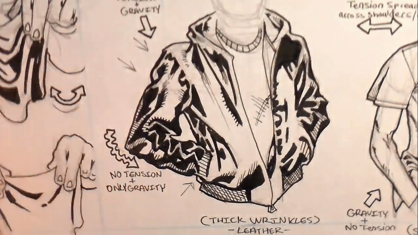 1366x768 How To Draw Clothes And Wrinkles Part 1