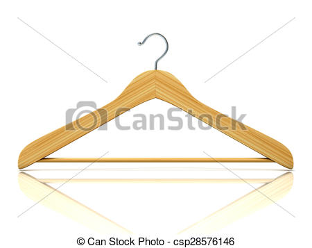 450x357 Wooden Clothes Hangers, 3d Render Isolated On White Drawing