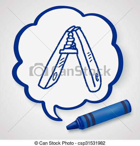 450x470 Clothespin Doodle Vector