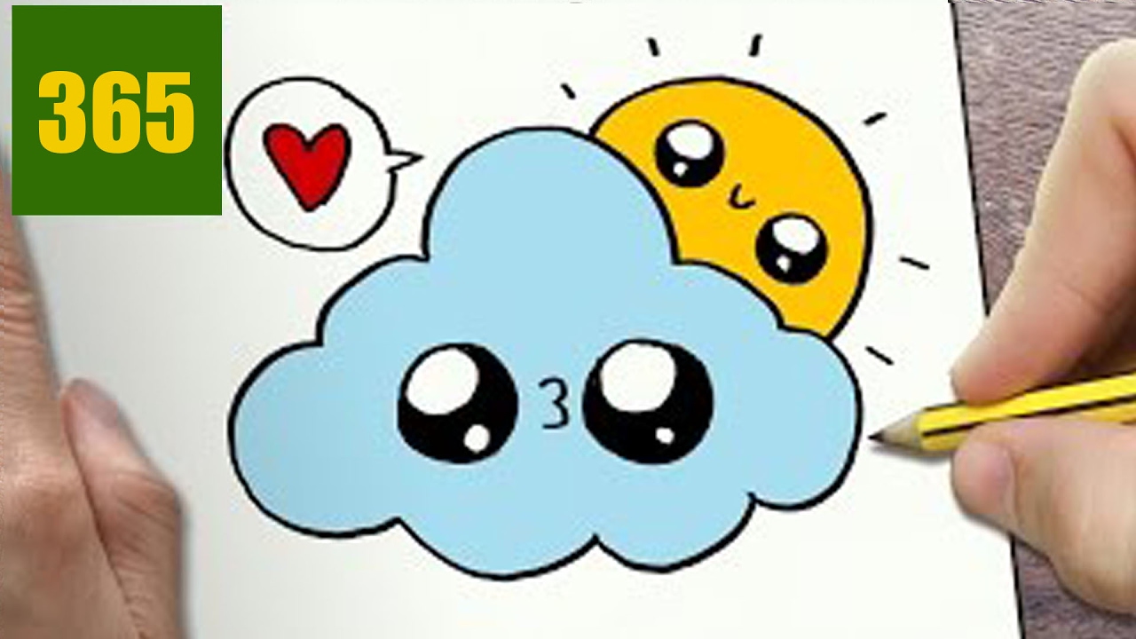1280x720 How To Draw A Cloud And Sun Cute, Easy Step By Step Drawing