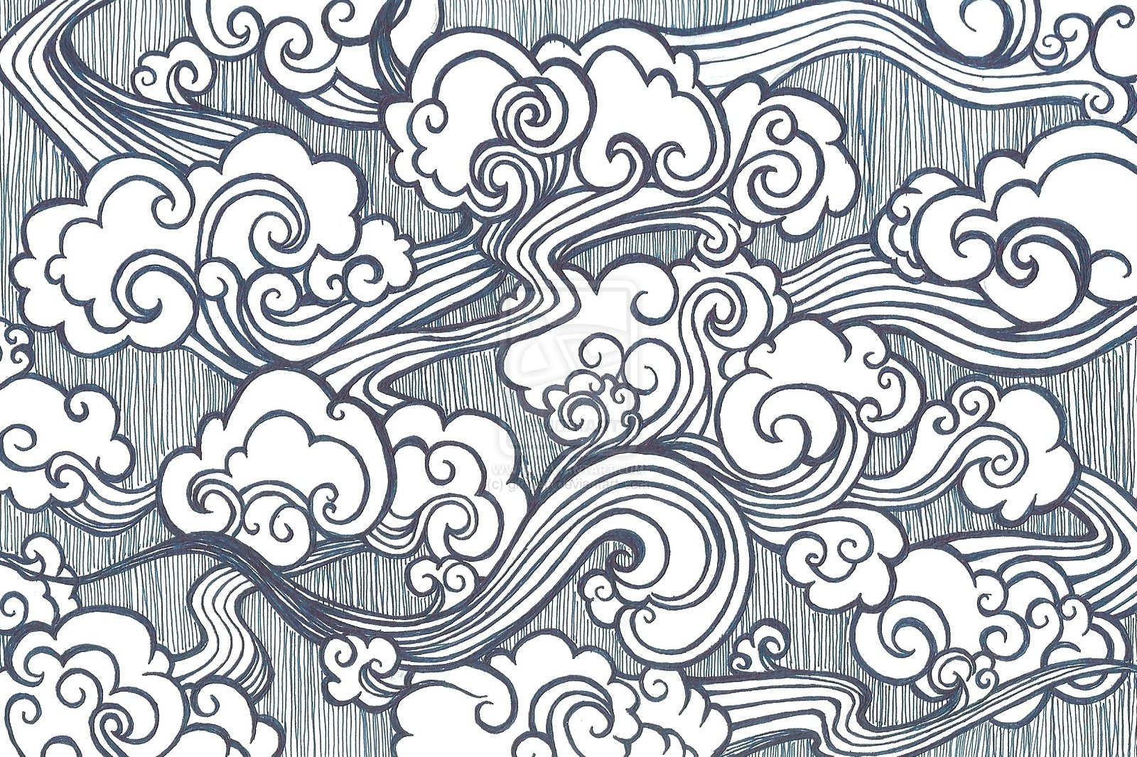 1600x1066 Oriental Cloud Drawing Oriental Clouds By Gkelleh
