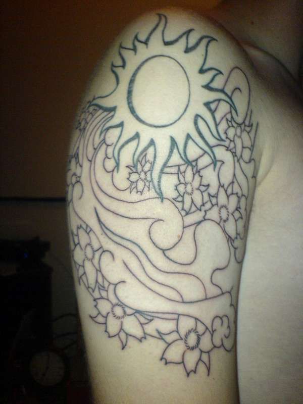 600x800 Sun Incorporating Into Japanese Scene Tattoos