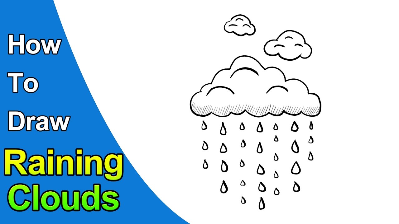 1280x720 How To Draw Clouds Raining Clouds Easy Drawing For Kids
