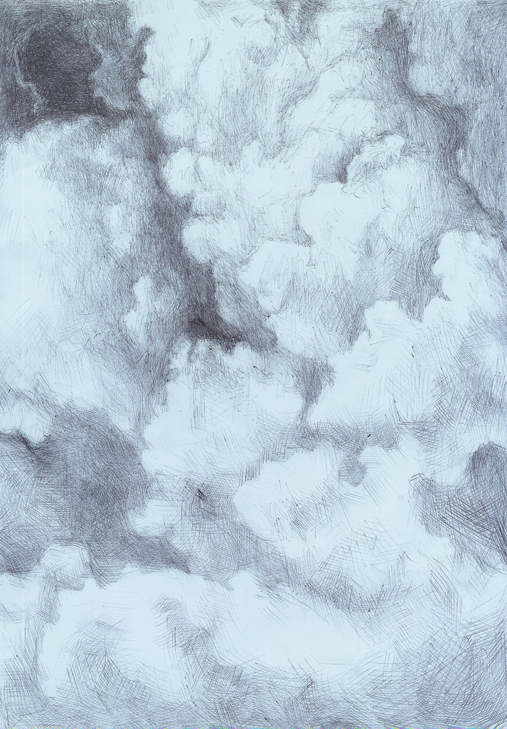 713x1024 Ballpoint Pen Clouds Natalya Lobanova