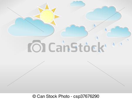 450x339 Weather Template Of Partly Cloudy Day, Light Stock Illustration