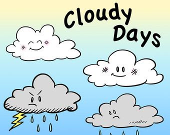 340x270 Cloud Face Clip Art