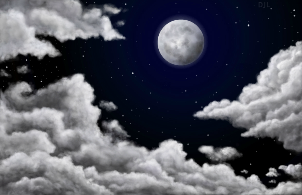 1024x663 Cloudy Night Sky By Xeninx