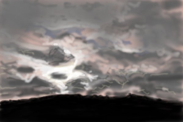 600x400 Some Cloudy Sky A Landscape Speedpaint Drawing By Guyverunit
