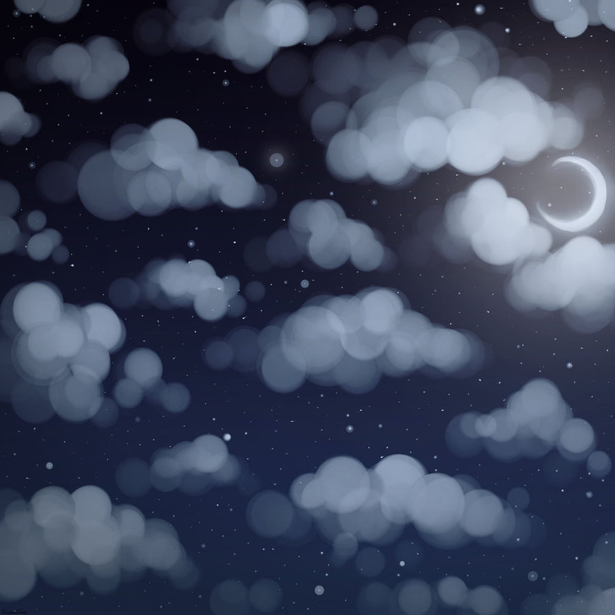 894x894 Cloudy Night Sky By Sagatale