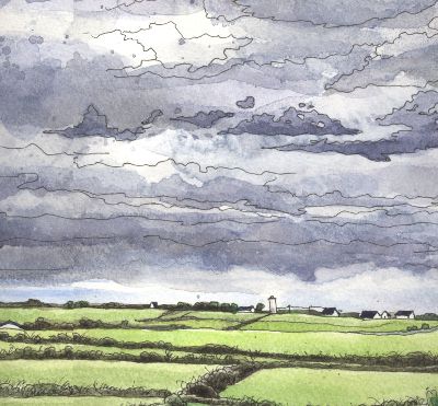 400x371 Shows How She Paints Clouds In Watercolour, With Some