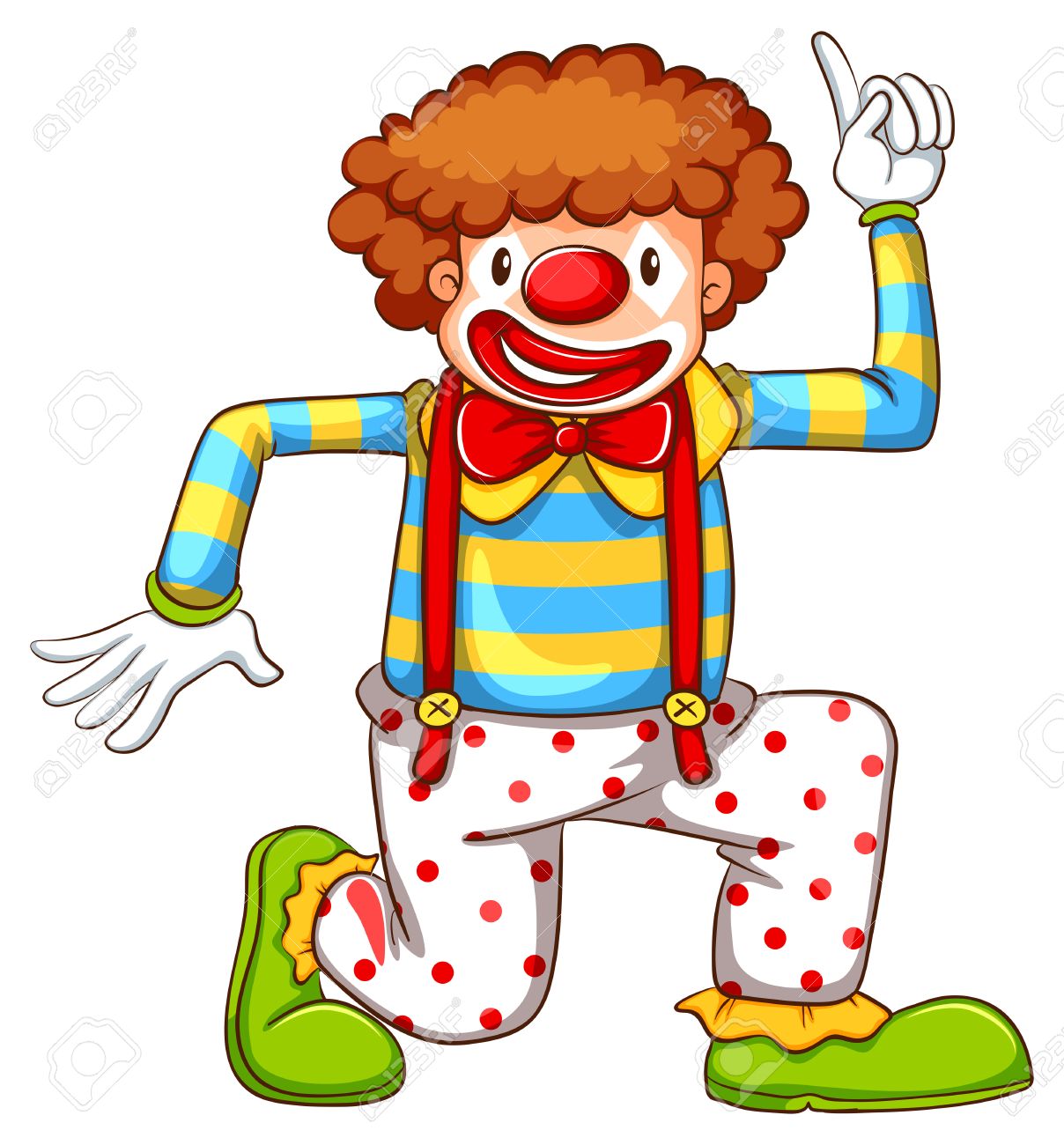 1208x1300 Illustration Of A Drawing Of A Clown Dancing On A White Background