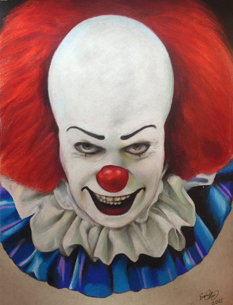 782x1022 Pennywise The Clown Colored Pencil Drawing By Evanartt