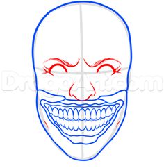 236x242 How To Draw A Scary Clown, Step By Step, Creatures, Monsters, Free