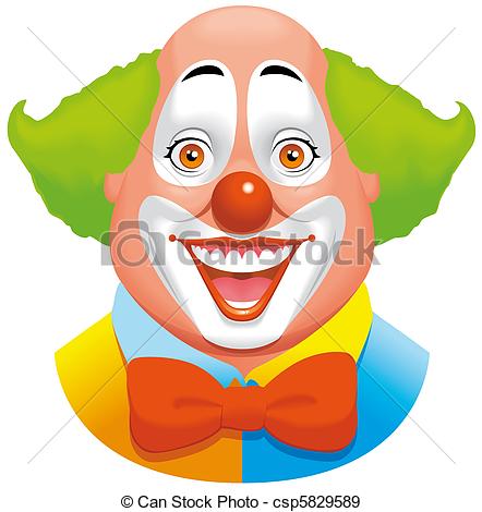 442x470 Clown Face Stock Illustration