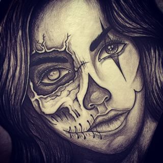 320x320 Clown Woman Drawing