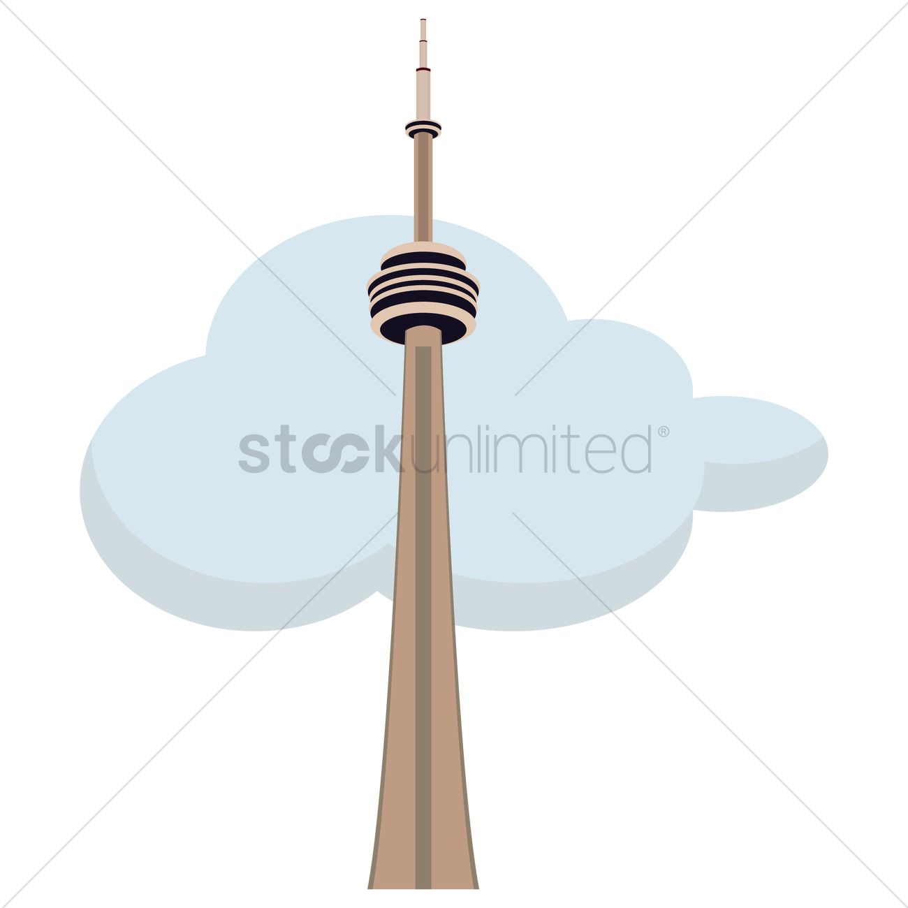 1300x1300 The Cn Tower Vector Image