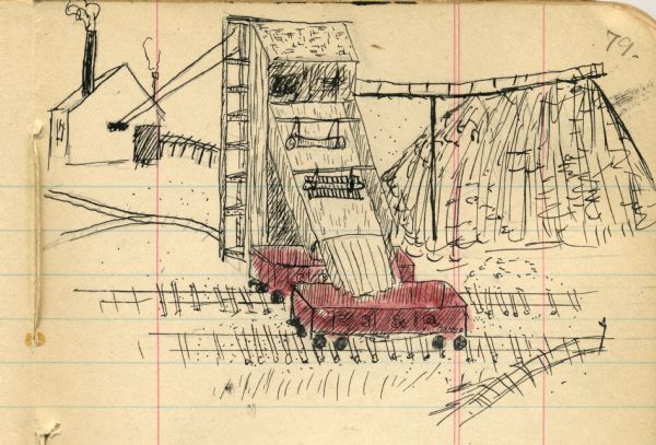 600x407 Drawing Of Train Cars