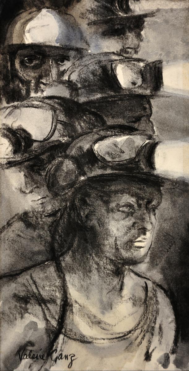 611x1200 Returning From The Face, By Welsh Artist Valerie Ganz Drawing