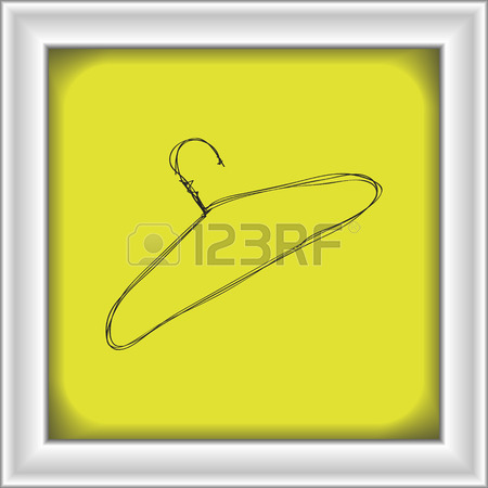 450x450 Simple Hand Drawn Doodle Of A Coat Hanger Royalty Free Cliparts