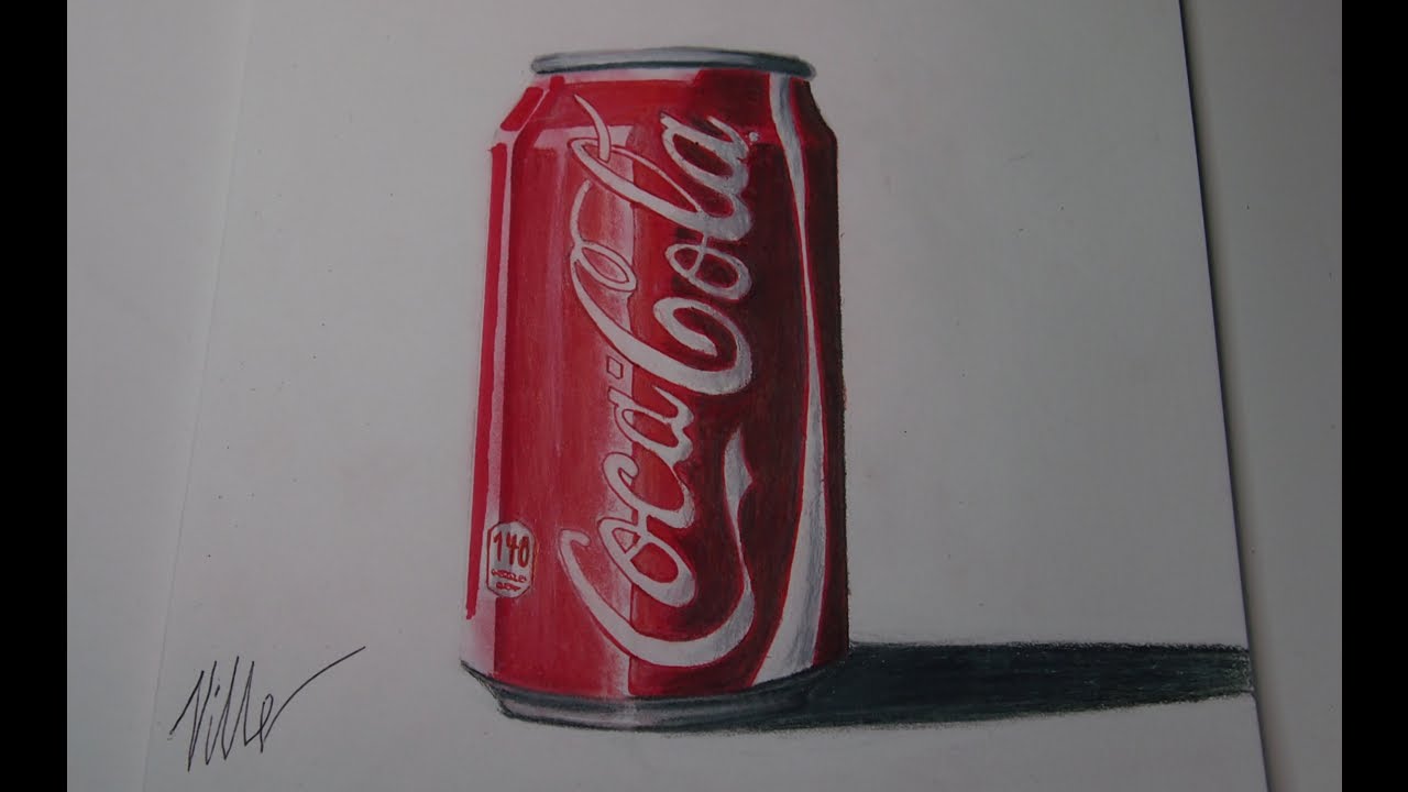1280x720 Coca Cola Can Drawing