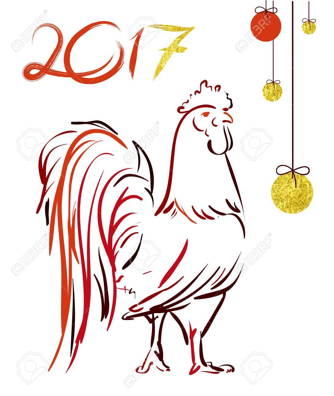 1095x1300 Cock In Hand Drawing Style Doodle. Drawn With Ink And Pen. Rooster