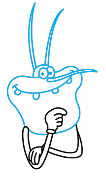 215x382 How To Draw Dee Dee, Oggy And The Cockroaches, Cartoons, Easy Step