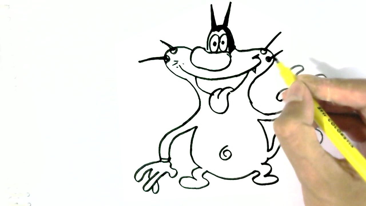 1280x720 How To Draw Oggy Oggy And The Cockroaches Easy Steps For Children