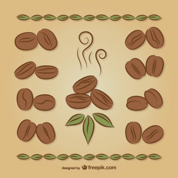 626x626 Coffee Beans Drawings Vector Free Download