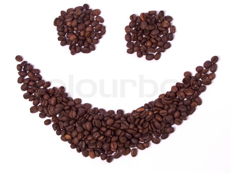 800x600 Coffee Happy Smiley Face Drawing Made Of Coffee Beans Isolated
