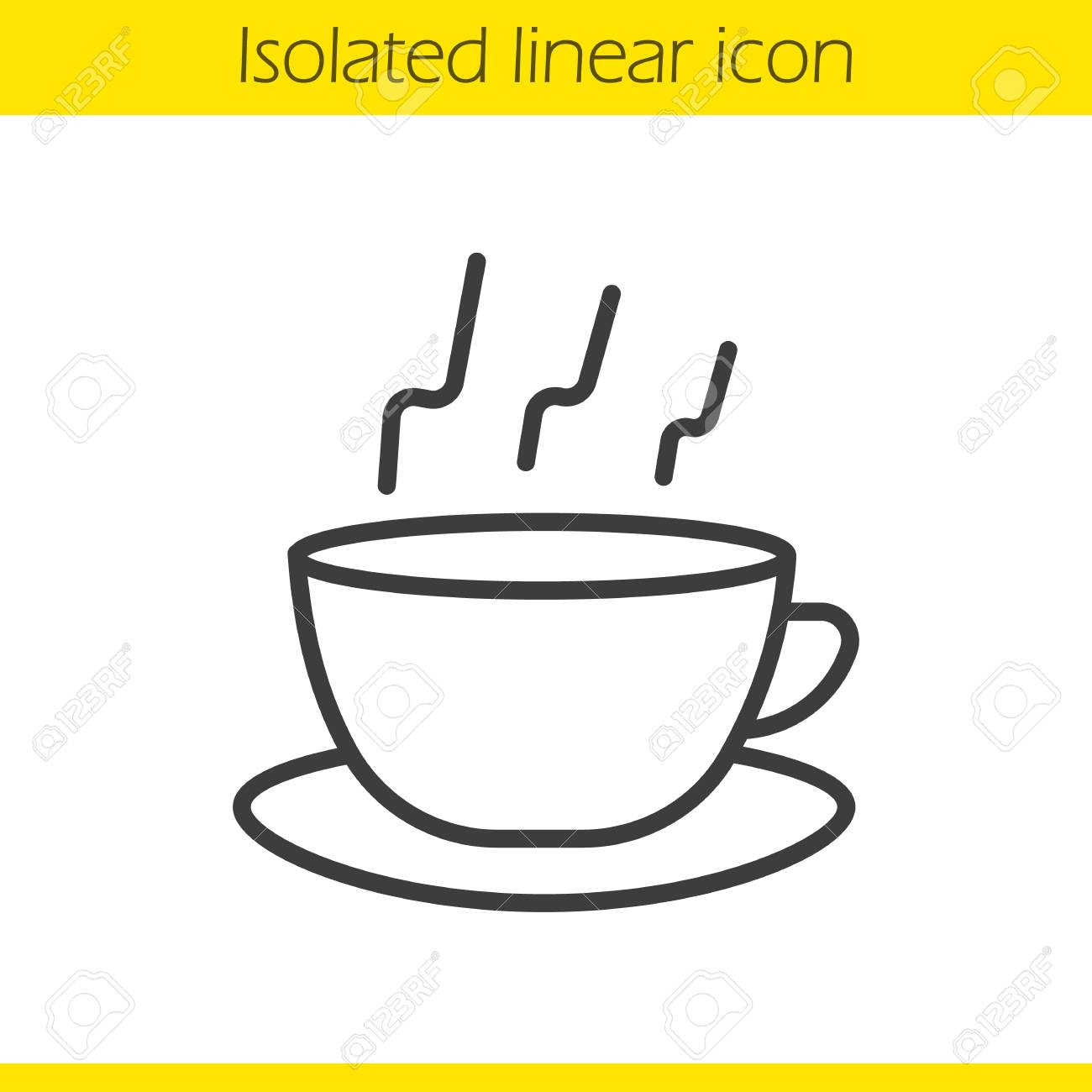 1300x1300 Steaming Cup Linear Icon. Teacup Thin Line Illustration. Hot