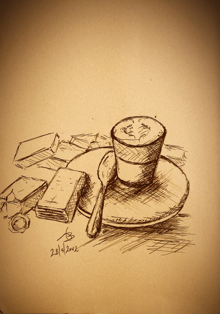 717x1024 Coffee Drawing Sketch Art Amit Sadik