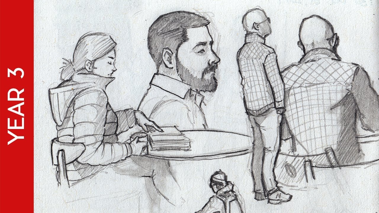 1280x720 Coffee Shop Drawing