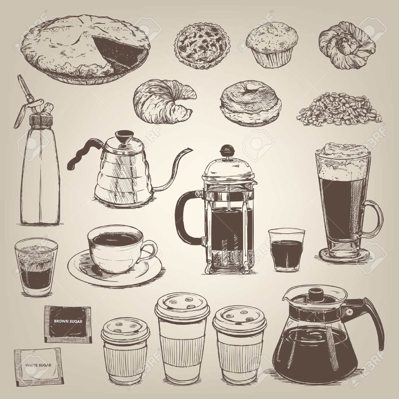 1300x1300 Coffee Shop Vintage Design Element Royalty Free Cliparts, Vectors