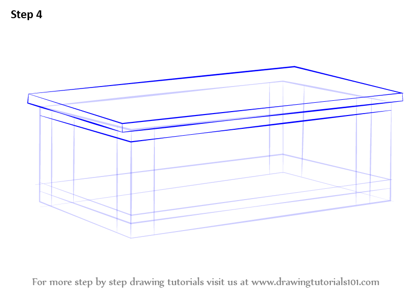 842x596 Learn How To Draw A Coffee Table (Furniture) Step By Step