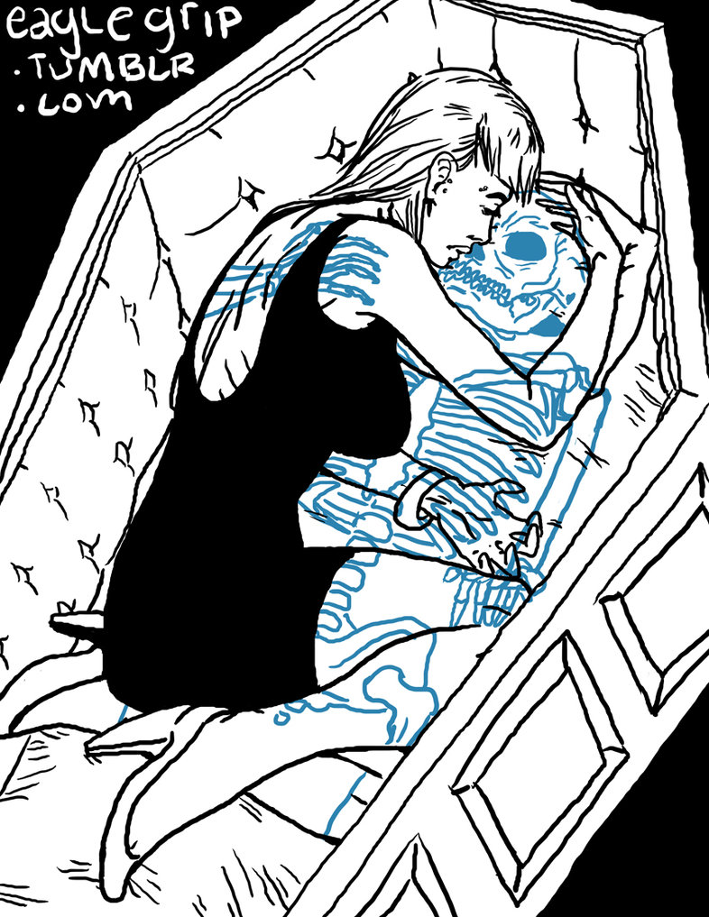 786x1017 Girl, Skeleton, Coffin By Kingjorge