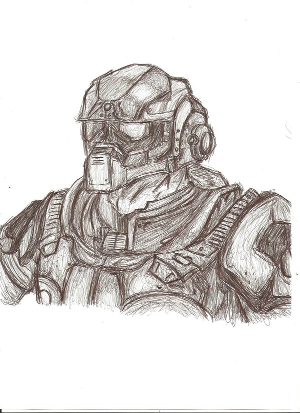 600x825 Cog Soldier Drawing By Bringmesalvation