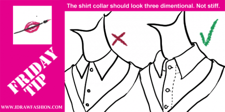 450x225 How To Draw A Shirt Collar I Draw Fashion