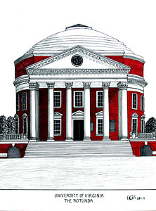 222x300 College Building Drawings Fine Art America