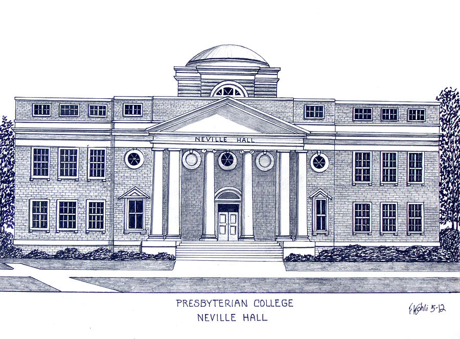 900x663 Presbyterian College Drawing By Frederic Kohli