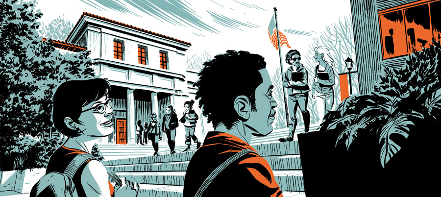 900x402 Michael Cho's Sketchbook Occidental College Illustrations