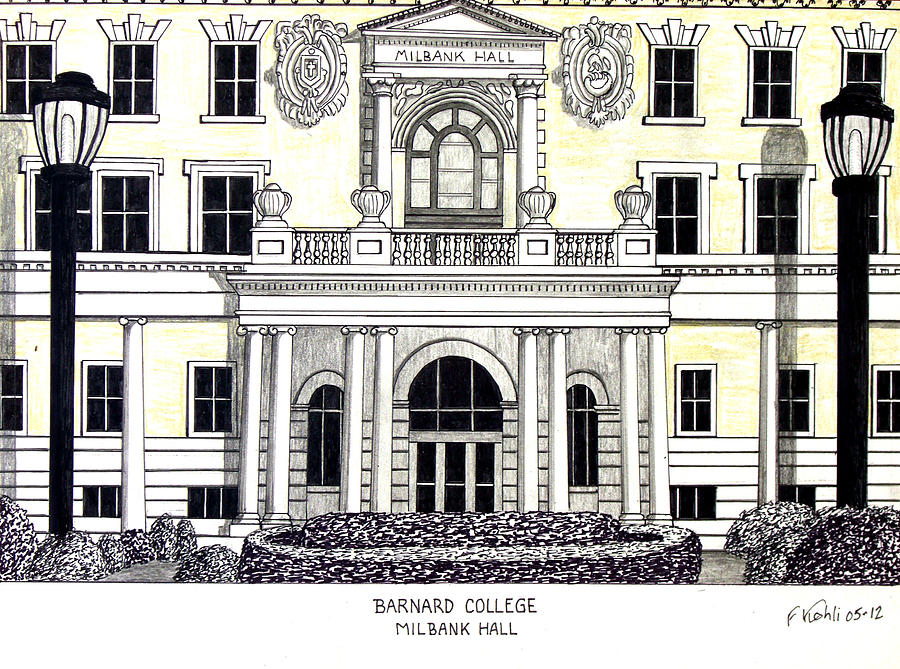 900x669 Barnard College Drawing By Frederic Kohli