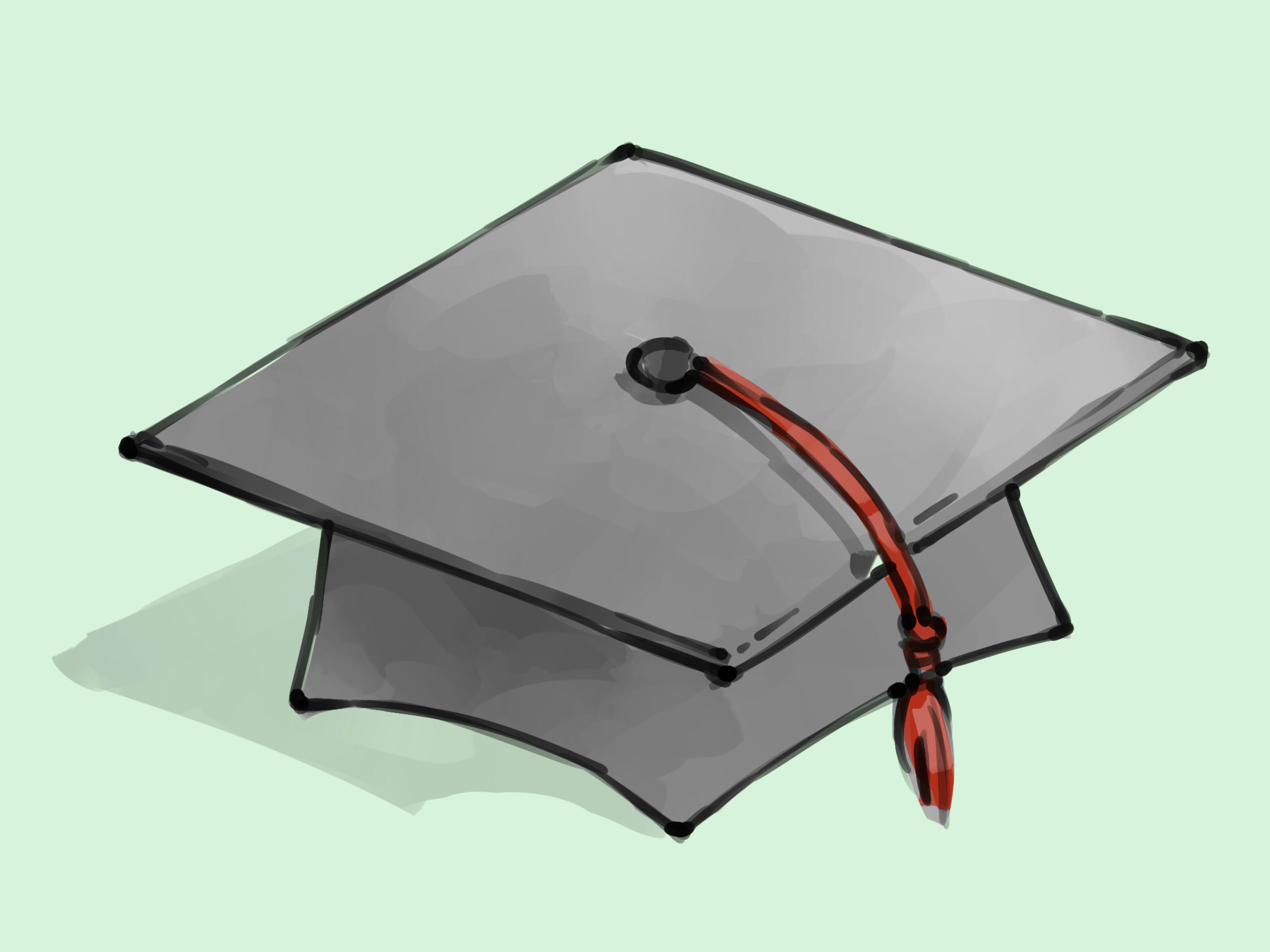 3200x2400 How To Draw A Graduation Cap 5 Steps (With Pictures)