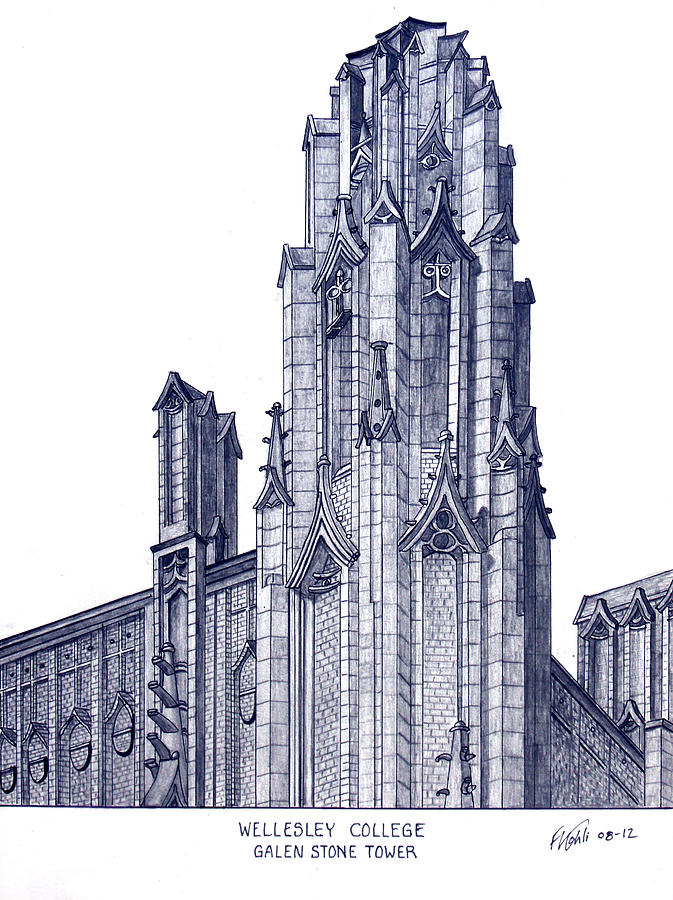673x900 Wellesley College Drawing By Frederic Kohli