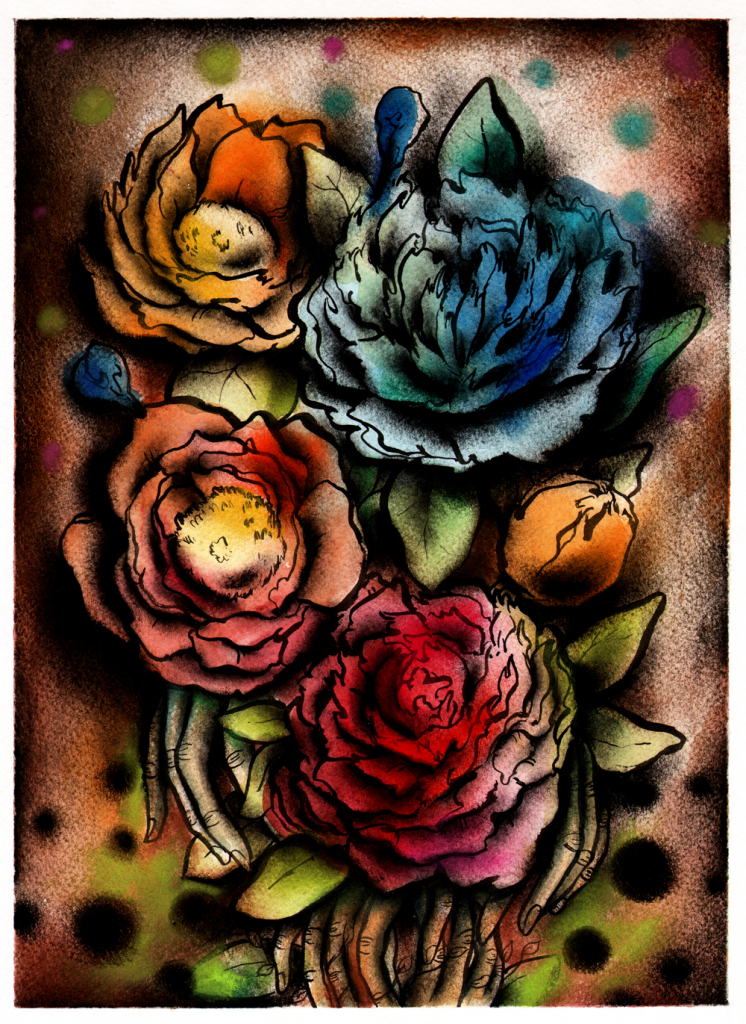 746x1024 Color Charcoal Drawing June 2010 Little Wolf