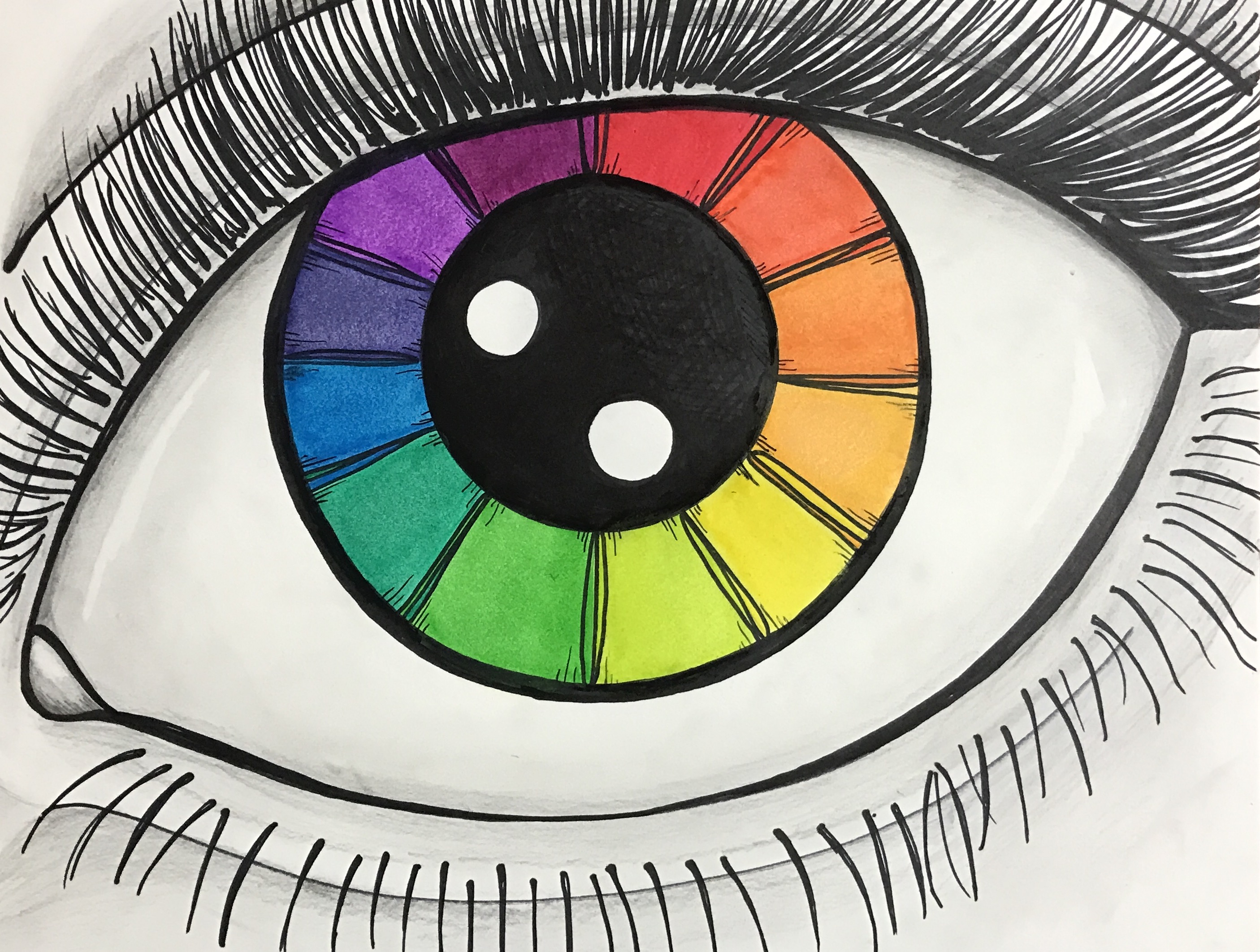 Color Wheel Drawing at GetDrawings | Free download Unique Eye Drawings