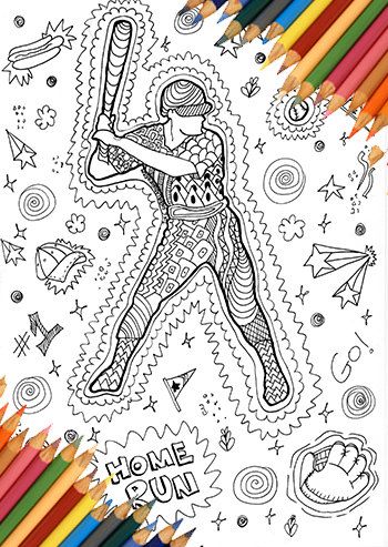 350x493 Baseball Man Coloring, Coloring Page Baseball, Sport Coloring Page