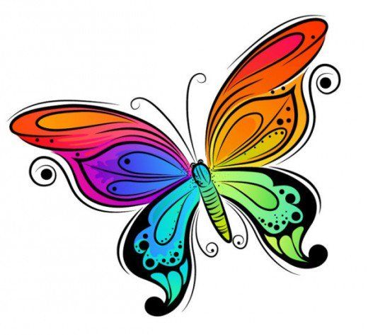520x473 Butterfly Clip Art Butterfly Drawing, Butterfly And Clip Art