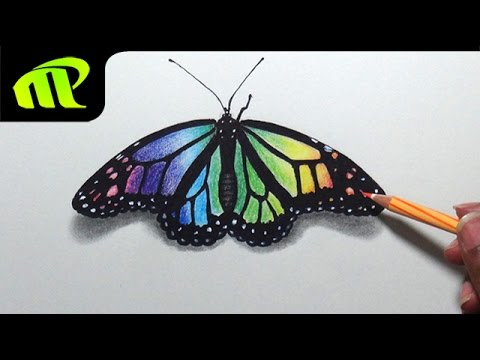 480x360 Drawing A 3d Colorful Butterfly