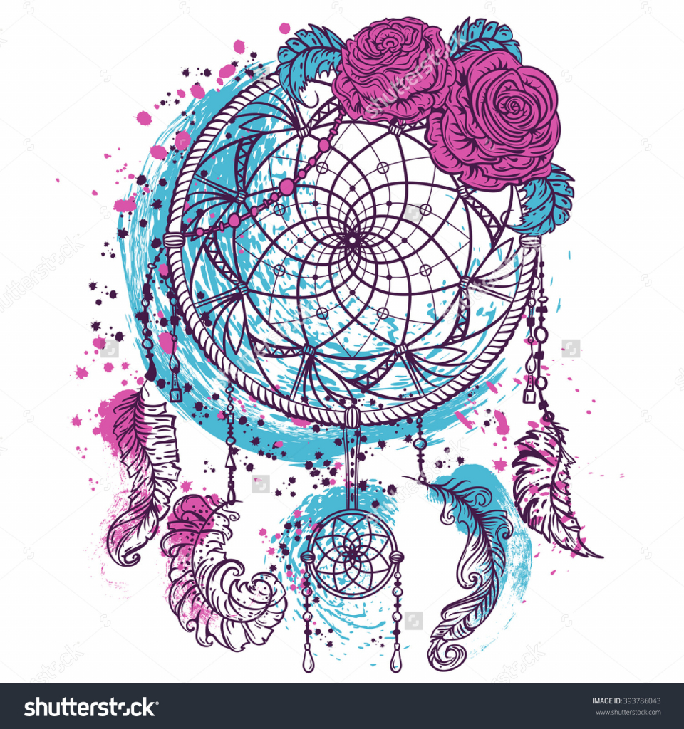 960x1024 Colorful Dreamcatcher Drawing Dream Catcher With Ornament